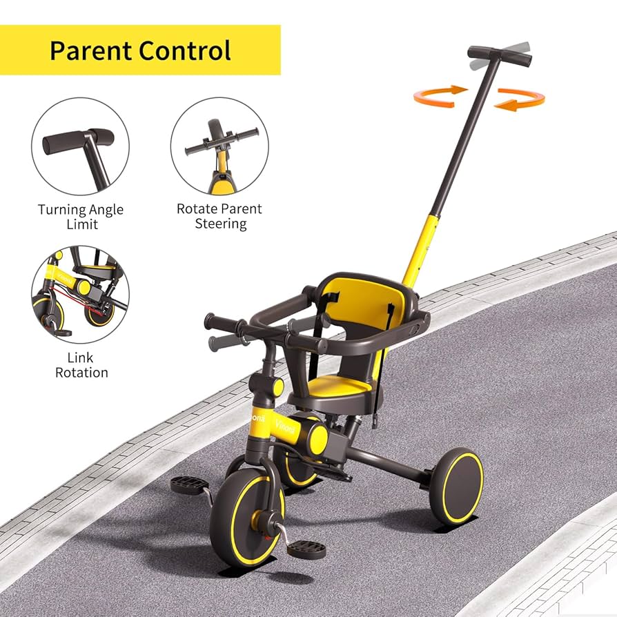 アクセサリー Bambina 3 Wheel Cycle Qaba 3-Wheel Recreation Ride-On Toddler Bike With Bell for